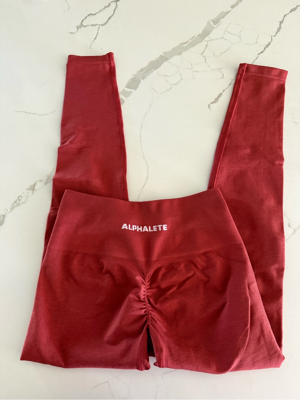 Alphalete Women's Leggings in Burnt Orange/Red